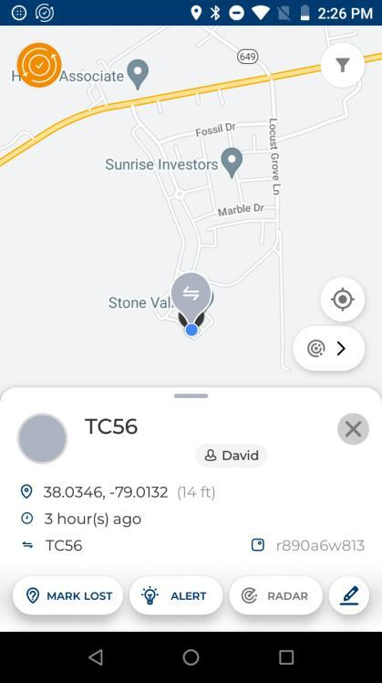 Asset detail map with location and information